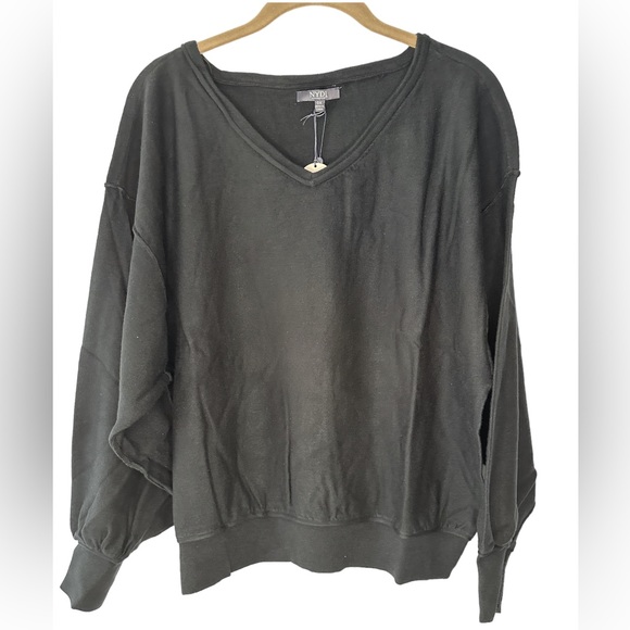NWT NYDJ V-Neck Black Dolman-Sleeve Sweater Sz 0X - Picture 2 of 15